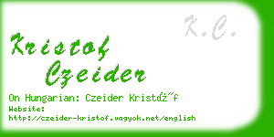 kristof czeider business card